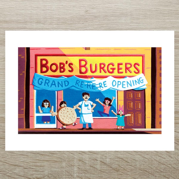 Bob's Burgers - Belcher Family Posca Print (A5)