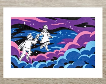 La La Land - Mia & Seb Posca Print (A5)