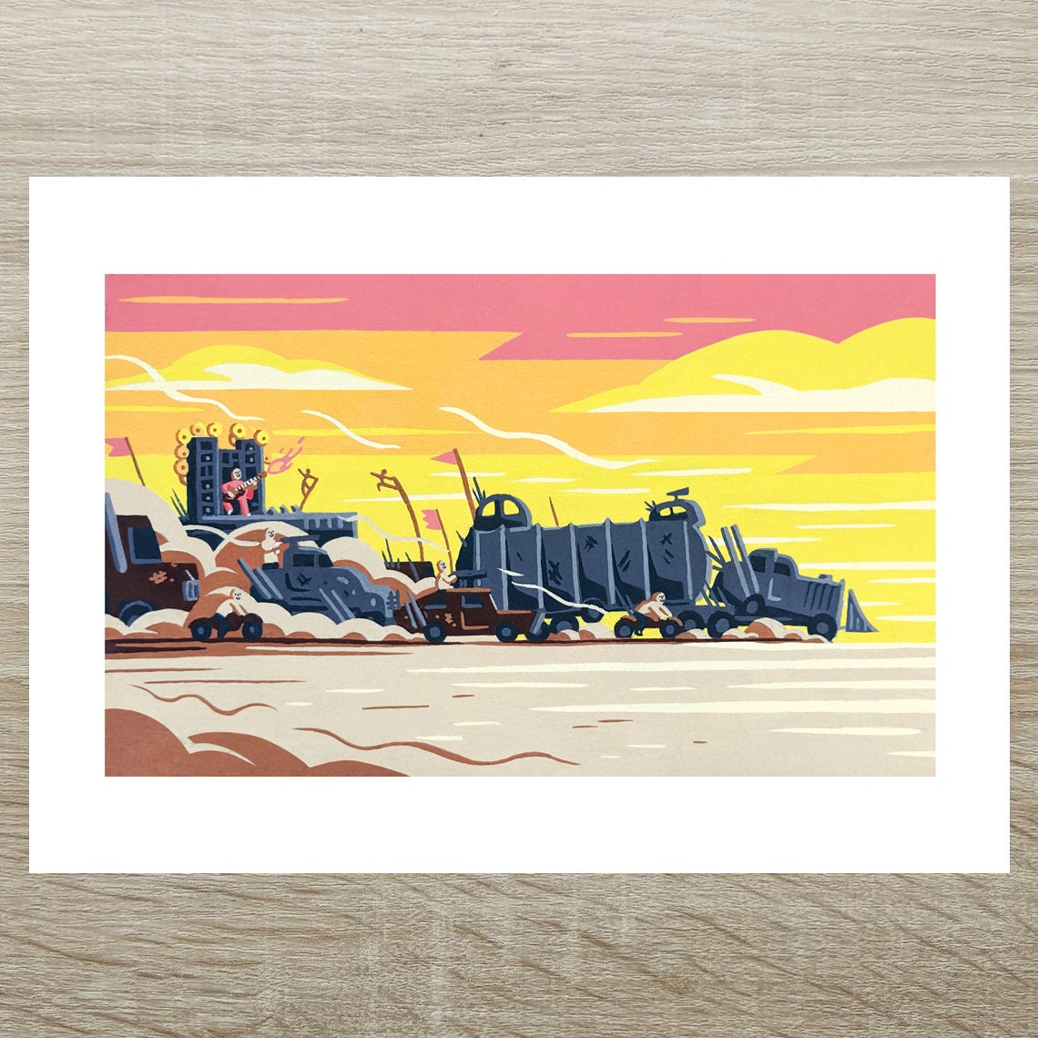 Mad Max Fury Road - War Rig Posca Print (A5)