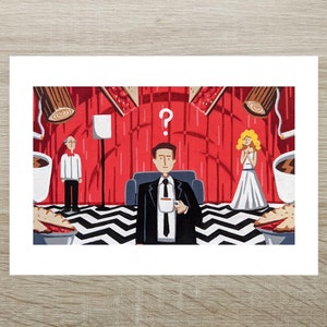 Impresión Posca de David Lynch de Twin Peaks - Black Lodge (A5)