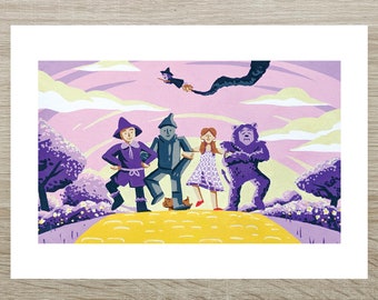 El mago de Oz - Lámina del camino de baldosas amarillas (A5)