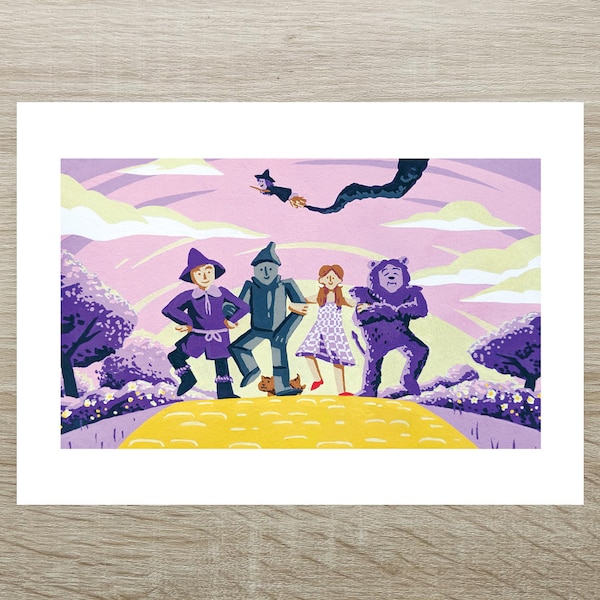 The Wizard of Oz - Yellow Brick Road Print (A5)
