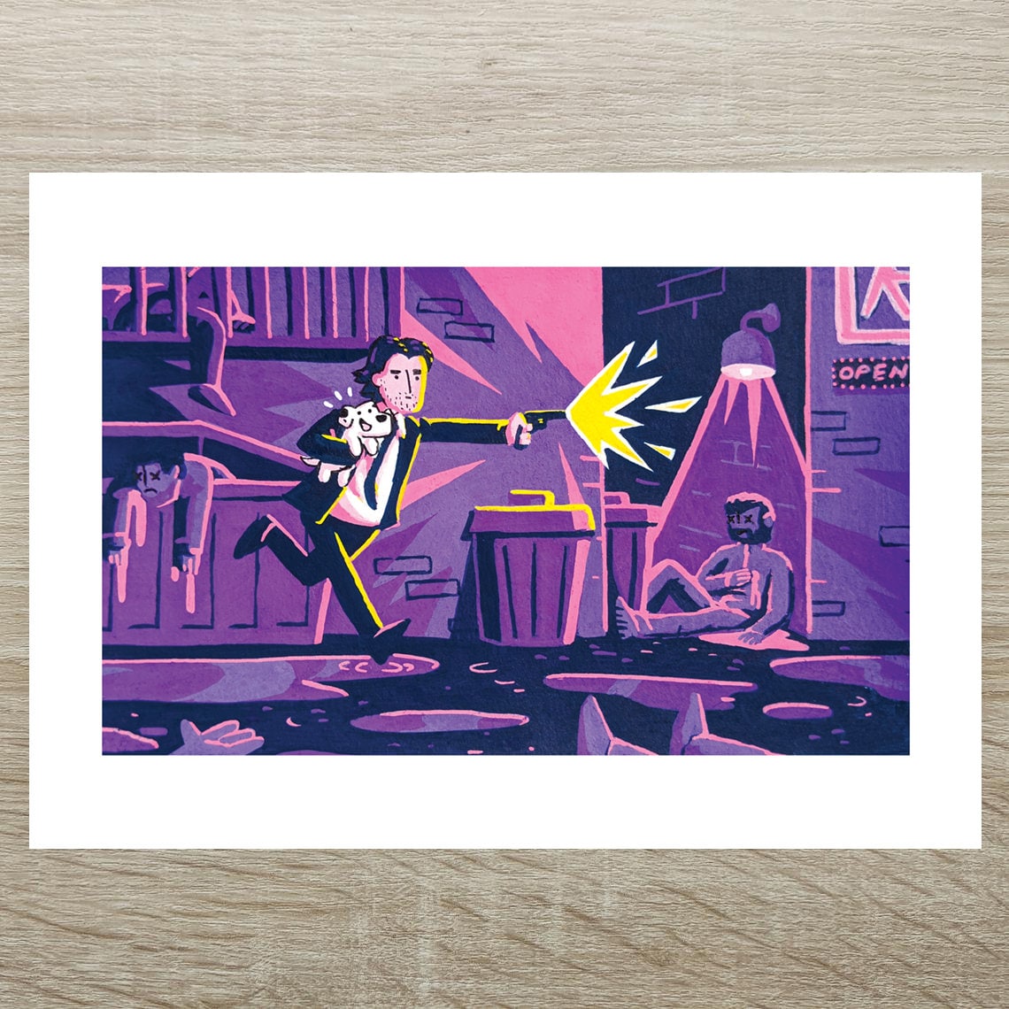 John Wick - Dog Posca Print (A5)