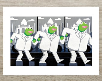 Kermit the Frog/Talking Heads "Once in a Lifetime" - Posca Print (A5)