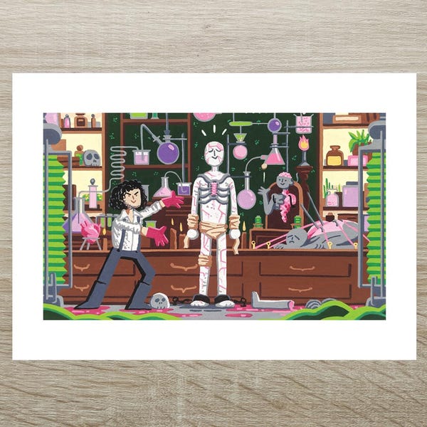 Frankenstein - Jacob Elordi Posca Print (A5)