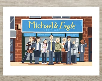 Stath Lets Flats - Michael & Eagle Lettings Impresión Posca (A5)