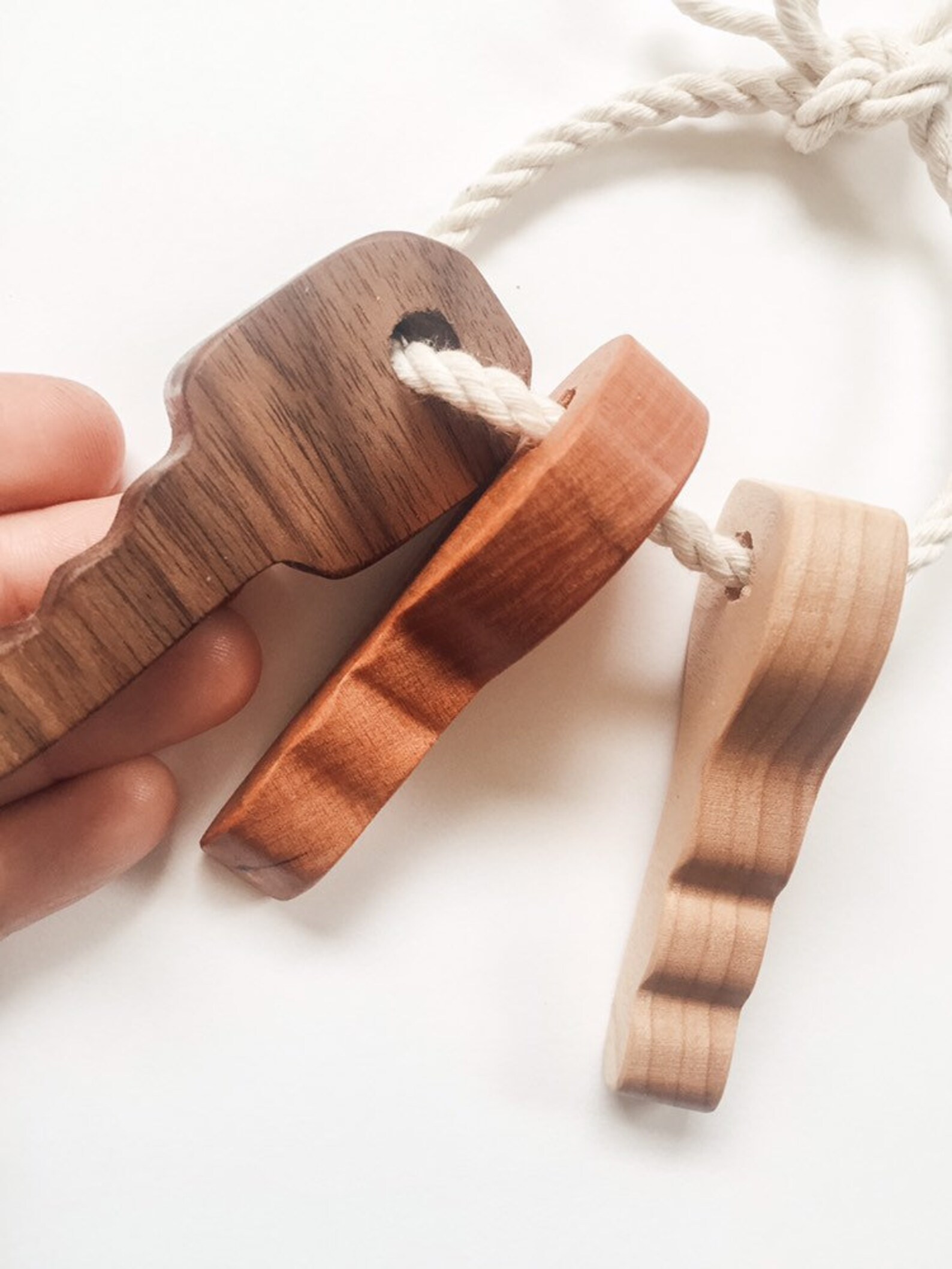 Wooden Toy Keys organic safe and natural for baby Etsy