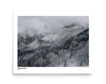 Snowy Japanese Mountains Poster/Print