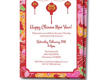 Chinese Invitations Etsy