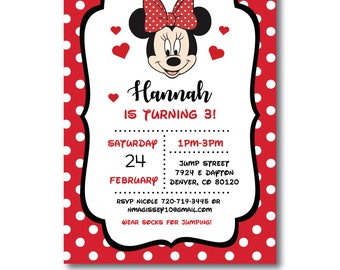 Minnie Mouse Invites Etsy