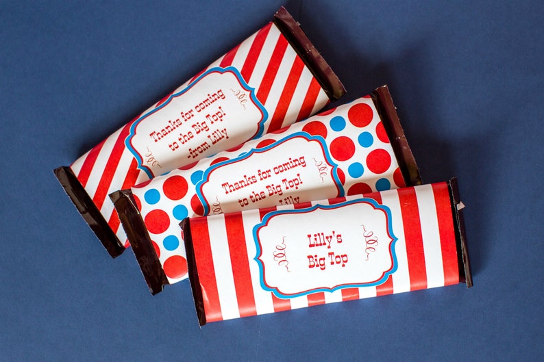 Carnival Party Carnival Party Candy Bar Wrappers Instant Download Carnival Party Favor Labels Carnival Party Hershey Candy Bar Wrappers