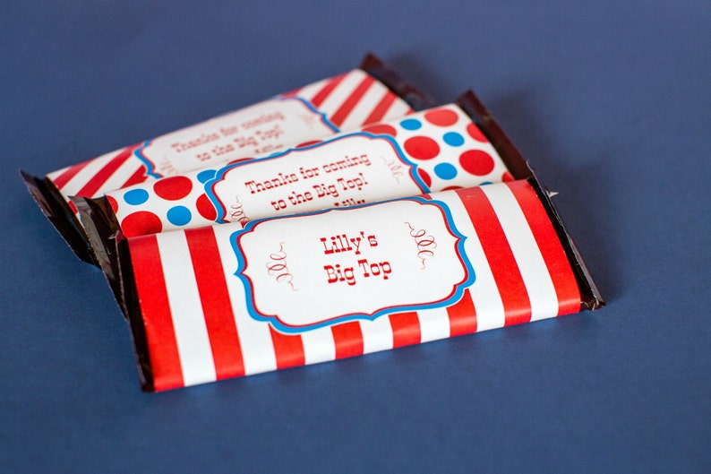 Carnival Party Carnival Party Candy Bar Wrappers Instant Download Carnival Party Favor Labels Carnival Party Hershey Candy Bar Wrappers