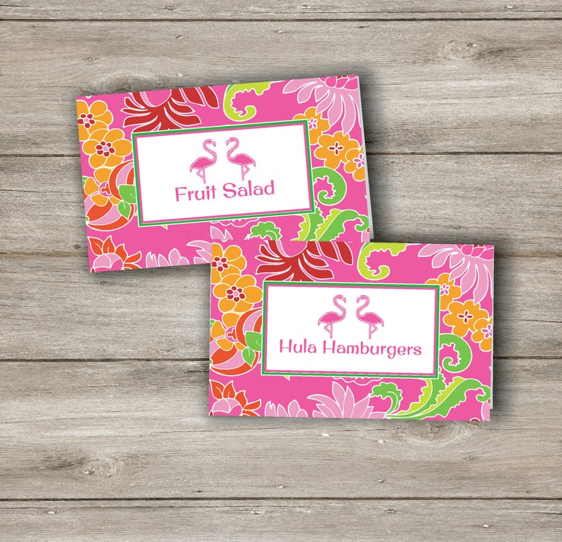 Flamingo Food Tent Cards with Changeable Text Pink Flamingo Party PDF Flamingo Party Editable Flamingo Food Tent Cards Flamingo Birthday
