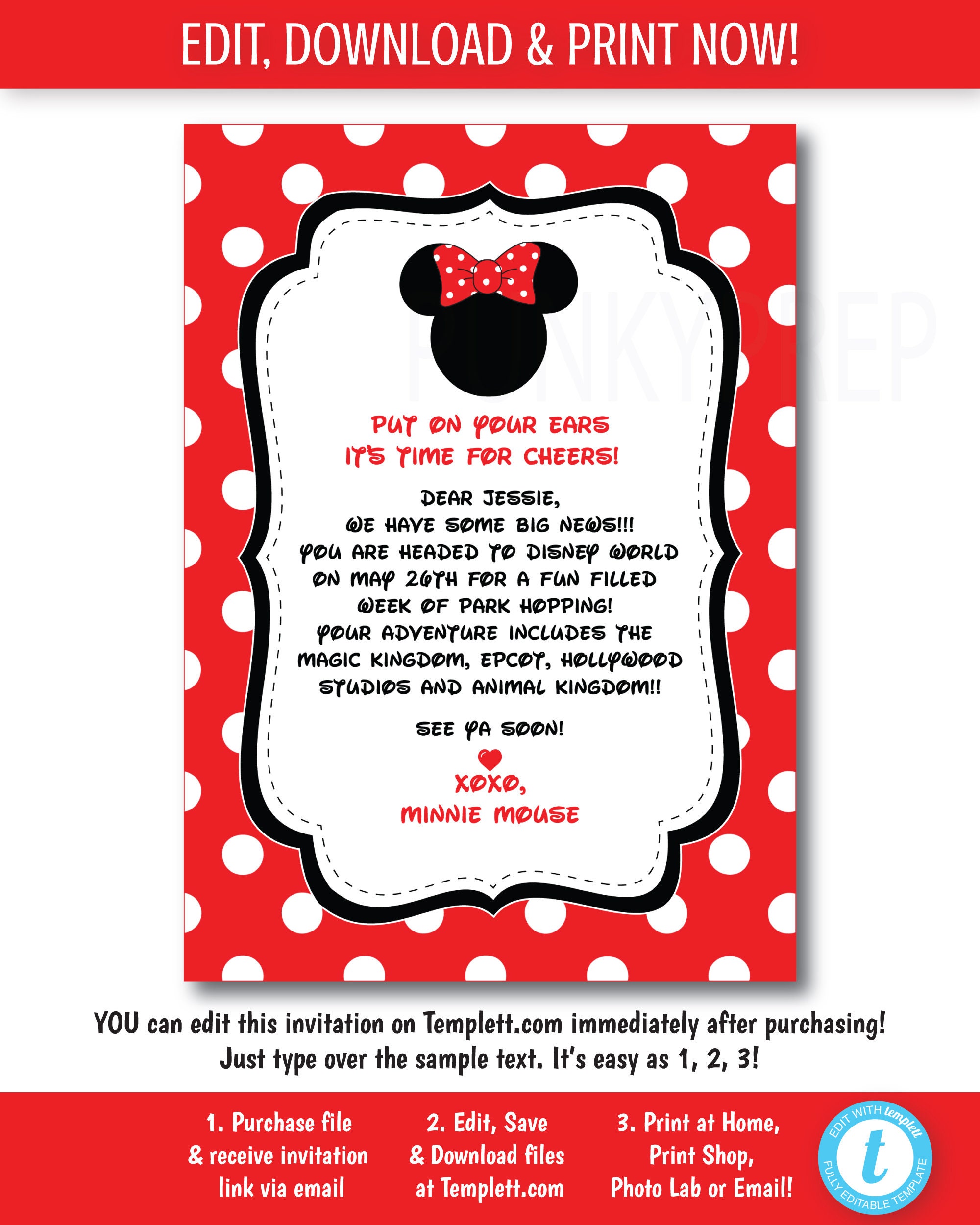 You're Going to Disney Trip Announcement Letter Disney Etsy