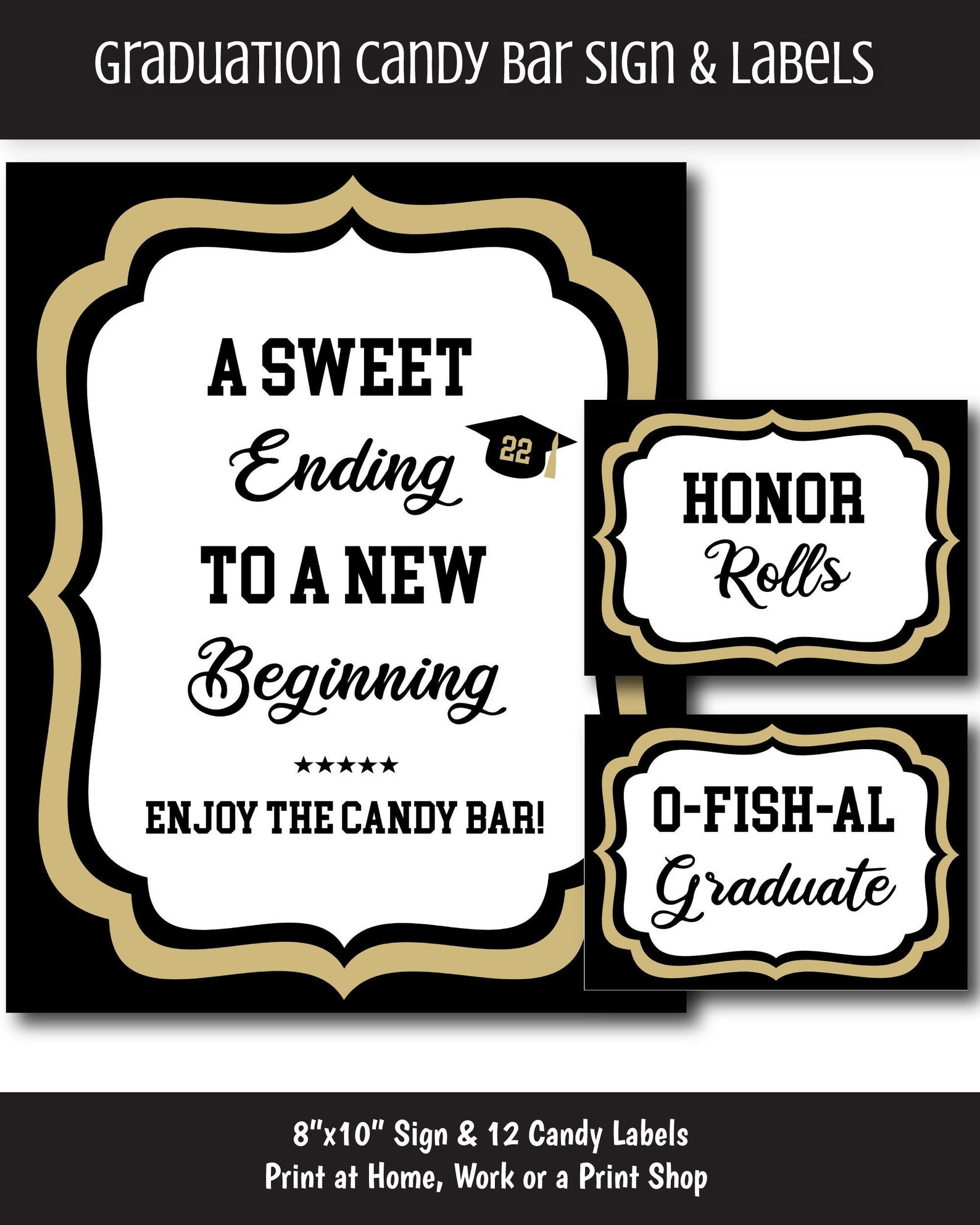 Graduation Candy Bar Signs Printable Graduation Party | Etsy Canada