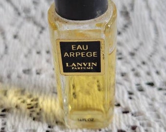 Vintage Eau Arpege Perfume .25 Oz Glass Bottle Nearly Full 1970's  D519