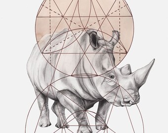 He Was Misunderstood Rhino Print
