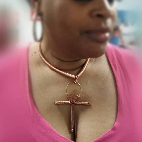 copper ankh necklace