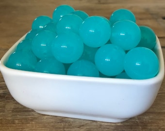 20mm Turquoise Green Jelly Chunky Bead, 5 or 10 Count