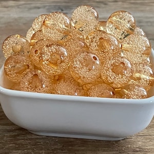20mm Champagne Transparent Bubbles  Chunky Bead, 10 Count
