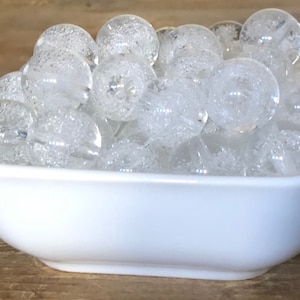 20mm Clear Transparent Bubbles  Chunky Bead, 10 Count