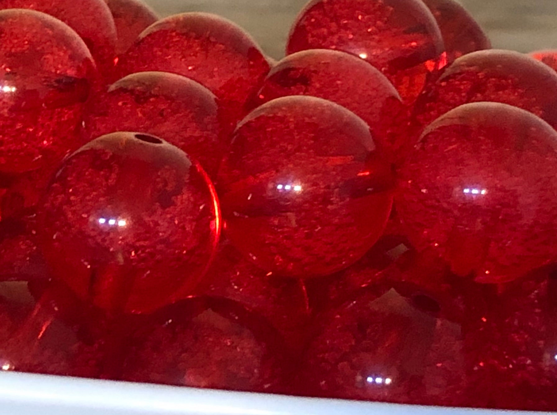 20mm Red Transparent Bubbles Chunky Bead, 10 Count - Etsy