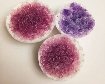Geode Bath Bombs Set of 4, Fizzy Bath Bombs, Natural Bath Bombs, Unique Crystal Bath bomb for relaxation, Party gifts or Wedding Favors
