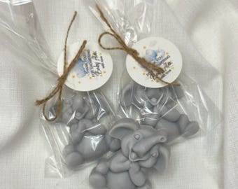 Welcome baby Elephant Soap Favor Baby Shower Cute Animal Guest Gift Jungle Party Favor Gender Neutral Favor for Birthdays - US Tariff Free