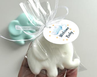 Welcome baby Elephant Soap Favor Baby Shower Cute Animal Guest Gift Jungle Party Favor Gender Neutral Favor for Birthdays - US Tariff Free