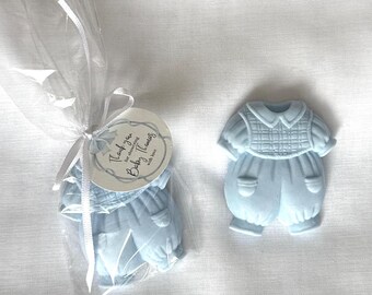 Baby Boy Outfit Soap Favors, Baby Shower Favors for Guests, Blue Baby Shower Soap Favors, Christening Baptism Favor - US Tariff Free