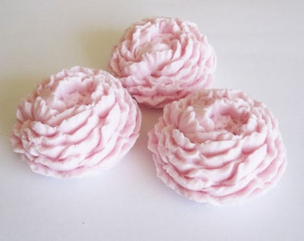 Peony Soap bar favors, wedding favors, party soap favors, peony favor, peony gift, peony soap bars - set of 10