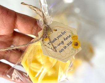 Bee Soap Favors Honeycomb with Bees Baby Shower Favors Bee Theme Party Buzz Soap Guest Honey Bee Soap Gifts Honey favors  - US Tariff Free
