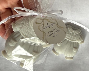 Personalized Baby Boy Favors, Baby Shower Soap Guest Favors, Baby Outfit Soap, Christening Baptism Favor, Neutral Baby Shower Keepsake