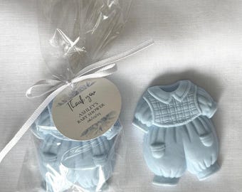 Personalized Baby Boy Outfit Soap Favor Baby Shower Favor for Guests Blue Baby Shower Soap gifts Christening Baptism Favor - US Tariff Fre