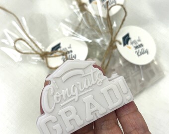Personalized Graduation Soap Favor Custom Tag Congrats Grad Soap Favors Graduation Party Gift Students Custom Shaped Soaps - US Tariff Free