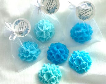 Bridal shower hydrangea soap favor, Bach soap favour bridal shower, bachelorette party gift, hen party, hydrangea favour - US Tariff Free