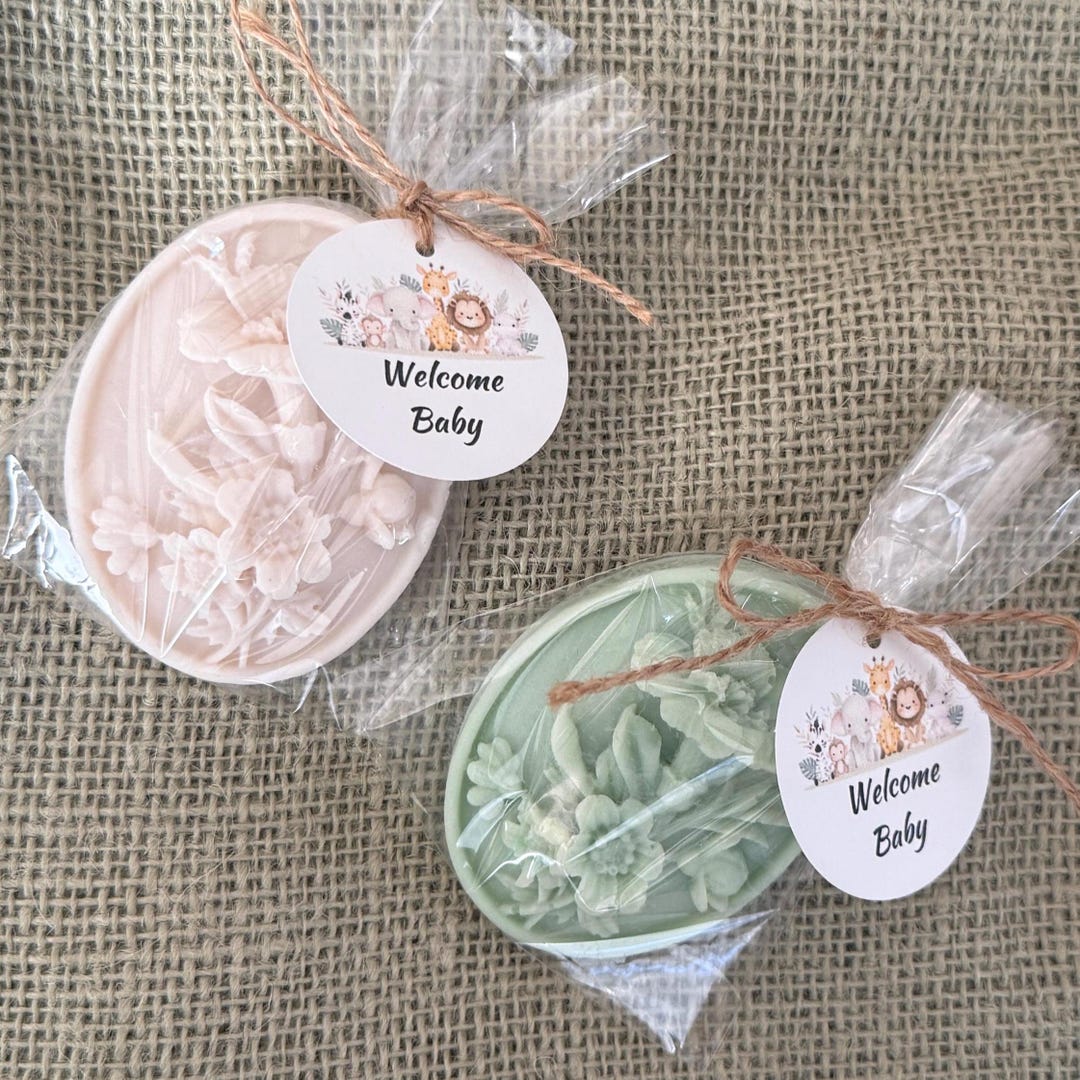 Personalized Baby Shower Soap Favors | Floral Soap Guest Favors ...