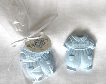 Baby Shower Favors for Guests, Blue Baby Shower Soap Favors, Baby Boy Outfit Soap Favors, Christening Baptism Favor - US Tariff Free