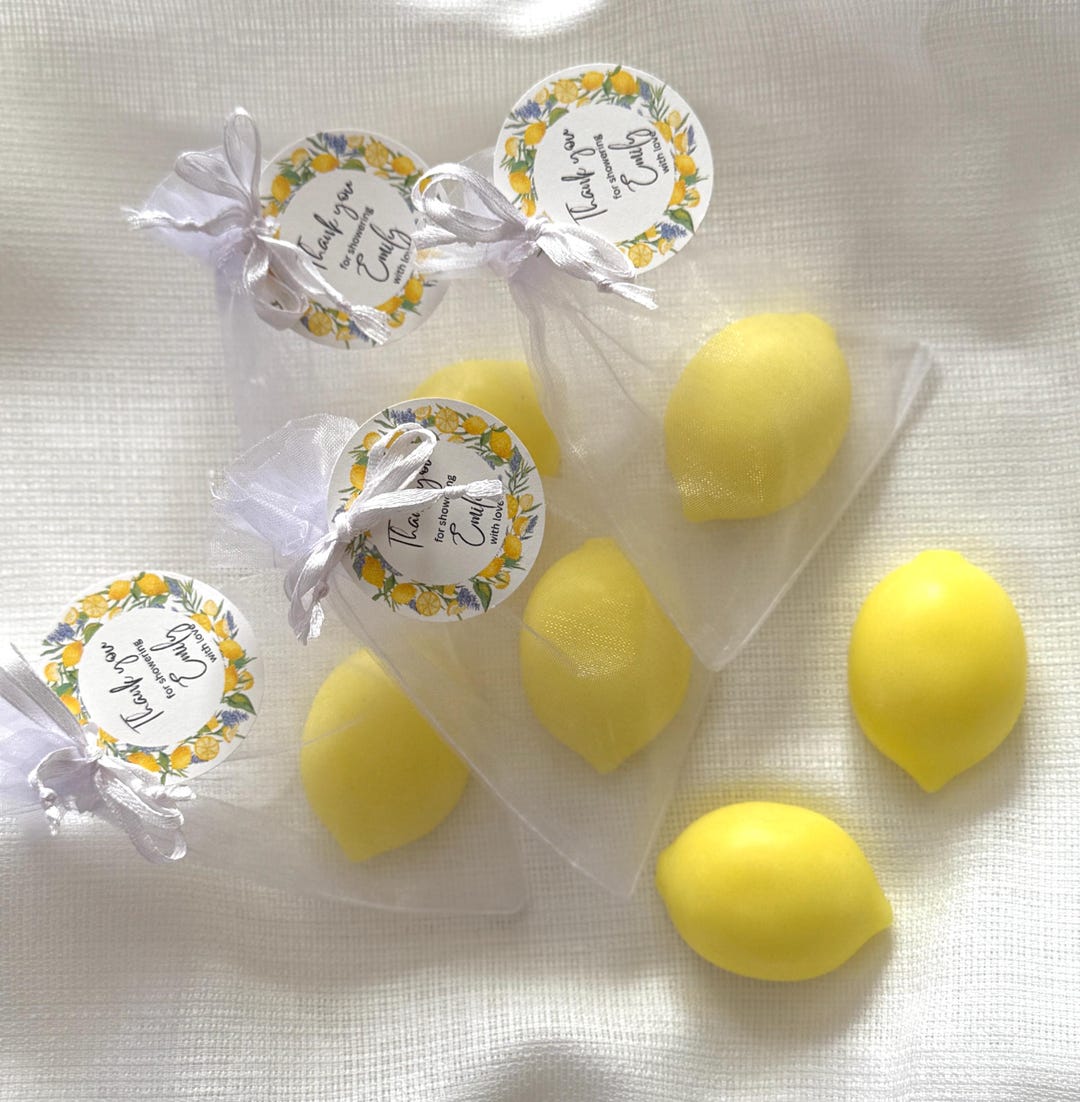 Lemon Soap Bridal Shower Favors - Lemon Scented Baby Shower Decor Boy ...