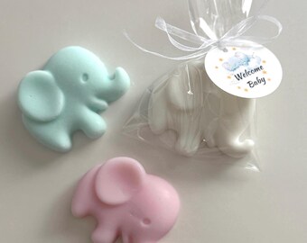 Welcome baby Elephant Soap Favor Baby Shower Cute Animal Guest Gift Jungle Party Favor Gender Neutral Favor for Birthdays - US Tariff Free