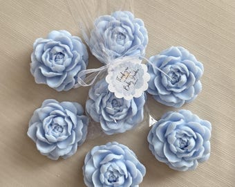 Peony soap favor Elegant Floral Guest Soaps for Bridal Shower Baby Shower, Wedding or Garden Party Scented Flower Soap gift - US Tariff Free