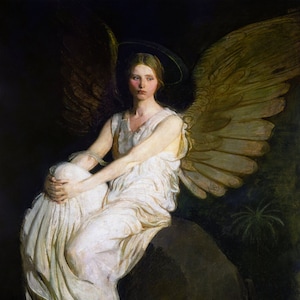 Angel Art, Angel Artwork, Abbott Handerson Thayer. Printable Art, Cherub, Cupid Art, Distressed, Cherubs, Angel, Digital Download,