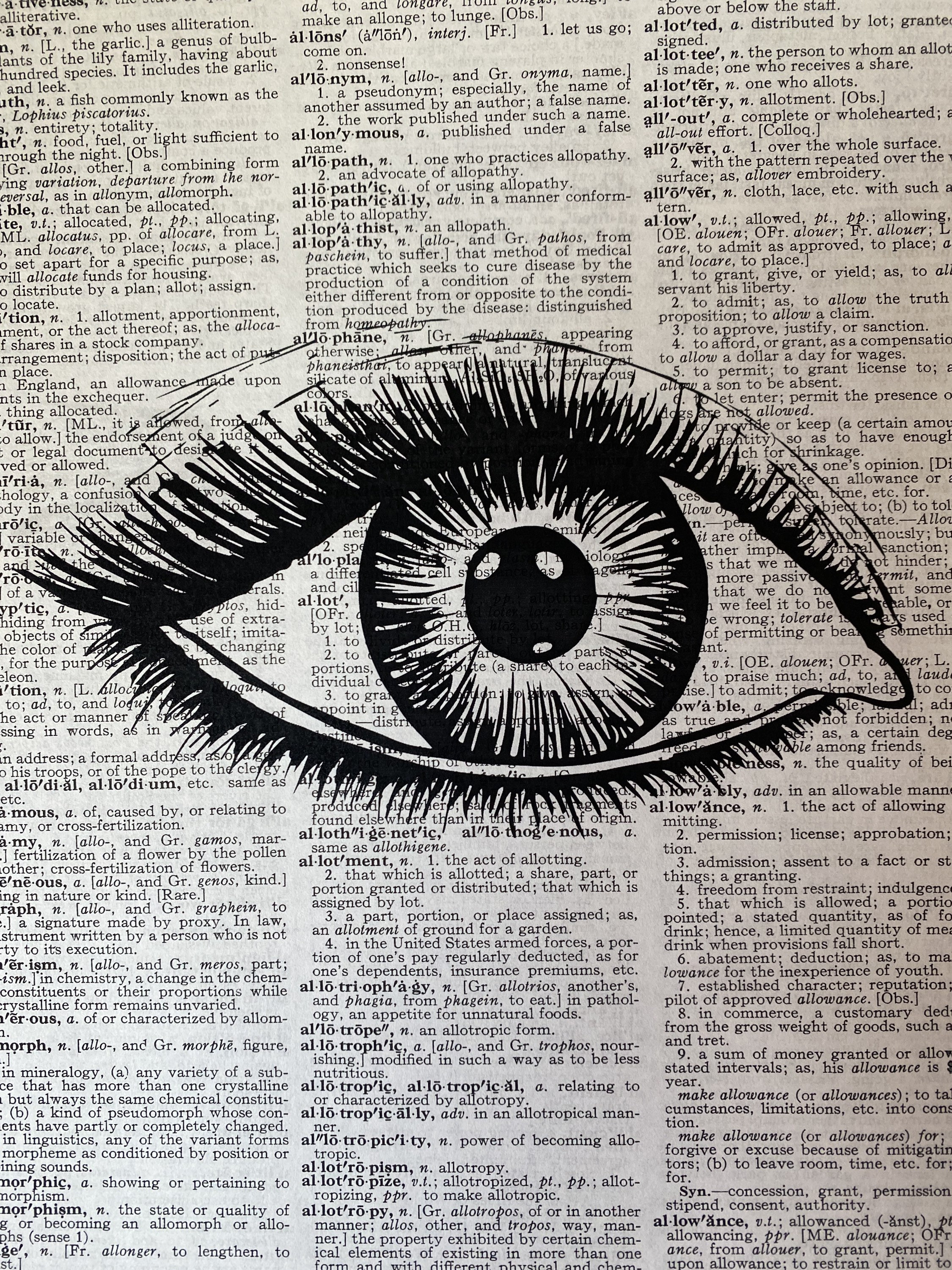 Anatomy, Dictionary Art Mood Dark Academia Eclectic Eye Art Print Aesthetic Dictionary Print Gothic Boho Weird Steampunk Eye