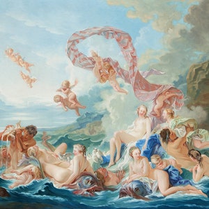 François Boucher, Rococo Art, French Country, Neutral, DIGITAL Art, Light Academia, Artwork, Antique, Vintage, Farmhouse Wall Art,