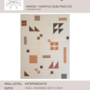 Patron PDF Hilroy Quilt : design géométrique moderne en 4 tailles (téléchargement numérique)