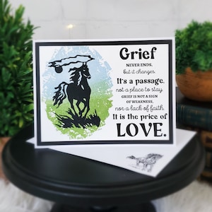 Handmade Horse Sympathy Card, Animal Loss Condolence