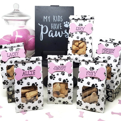 Paw Print Favor Bags for Dog Birthday Party Puppy Birthday Etsy