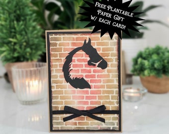 Horse Sympathy Card, Horse Condolence Gift, Plantable Seed Paper Card