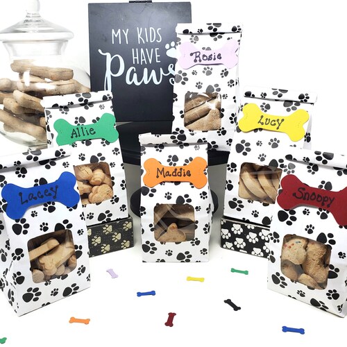 Paw Print Favor Bag for Dog Birthday Party Set of 6 Puppy Etsy