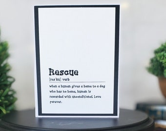 Card for Dog Adoption, Dog Rescue Sayings, Rescue Dog Gift, Rescue Dog Mom